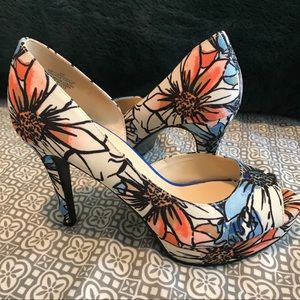 Nine West Floral High Heels